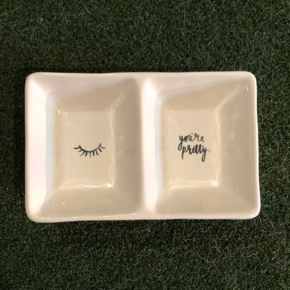 Rae Dunn You’re Pretty Tray Dish Organizer Eyelash